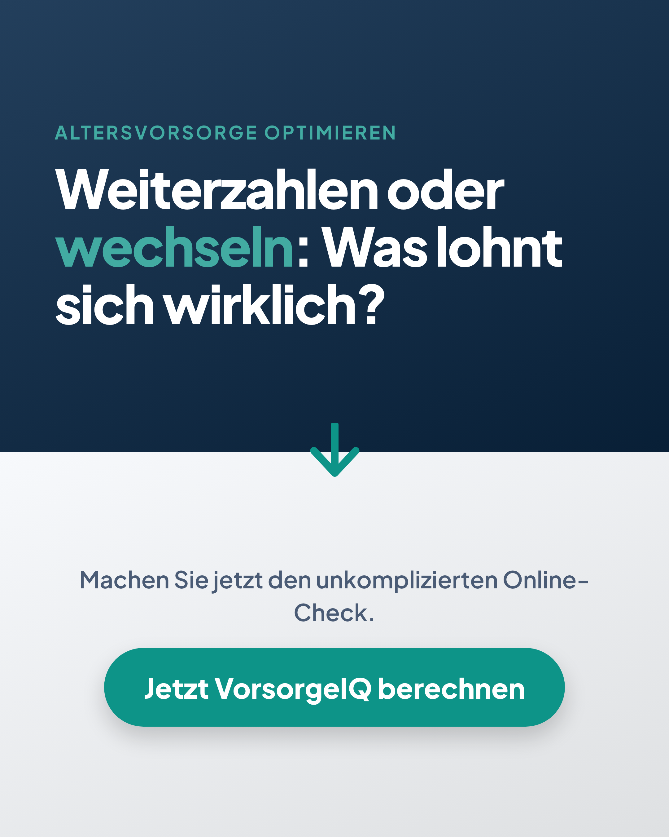 VorsorgeIQ Werbeanzeige zum Wechsel einer Lebensversicherung
