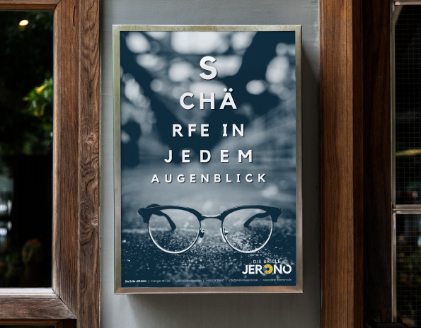 Kampagnenposter für Die Brille Jerono